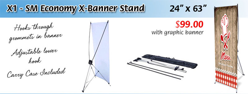 X1 - SM Economy X-banner stand
