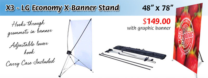 X3- LG Economy X-banner Stand